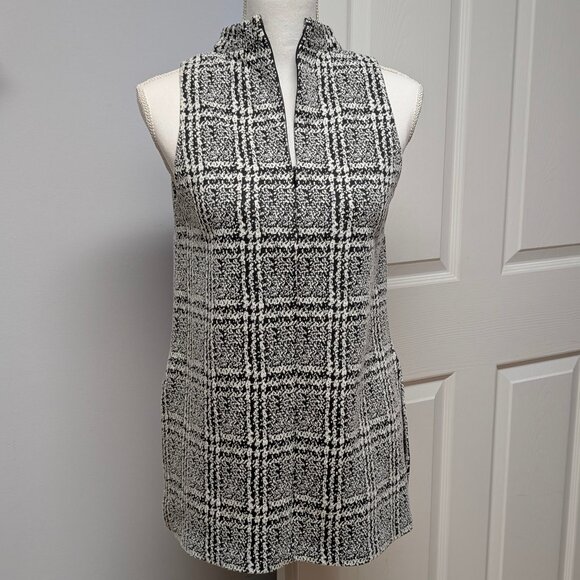 MICHAEL Michael Kors Sleeveless Sweater Black/White Size M - Picture 2 of 10